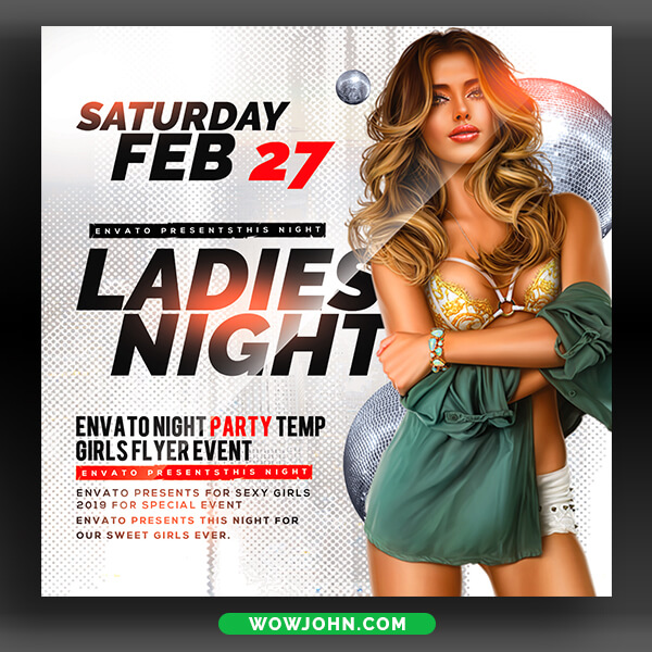Ladies Party Flyer Template Psd Download