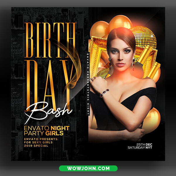 Birthday Bash Party Flyer Template Download