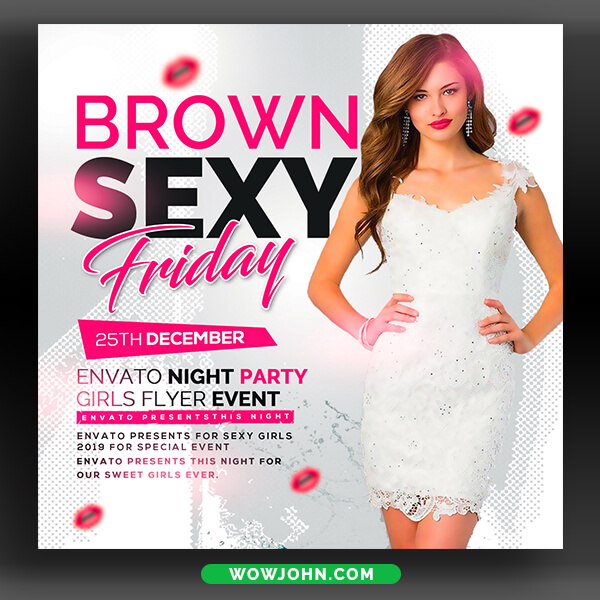 Sexy Girls Party Flyer Template Download Psd