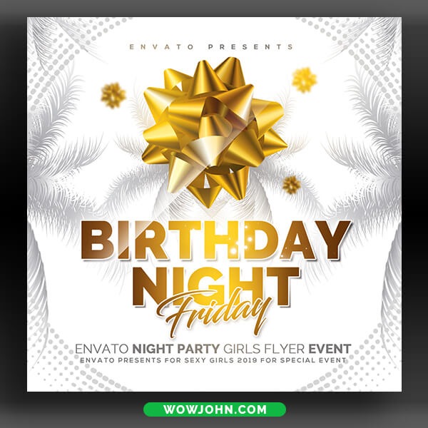 Birthday Night Party Flyer Psd Template Free