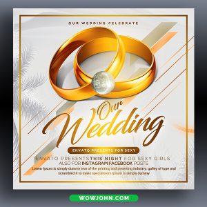 Free Wedding Party Flyer Template Psd