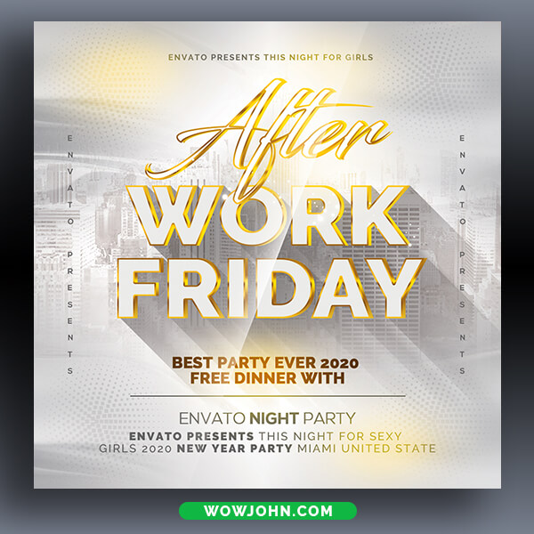 After Work Party Flyer Template Psd Download
