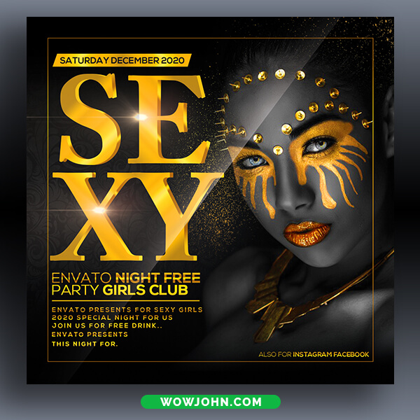 Black and Gold Psd Flyer Template Download
