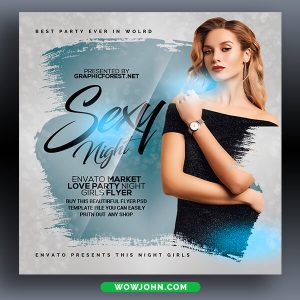 All White Party PSD Flyer Template Download
