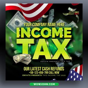Income Tax Psd Flyer Template Download
