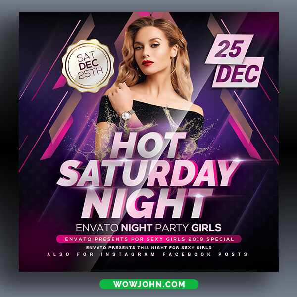 Saturday Party Psd Flyer Template Download