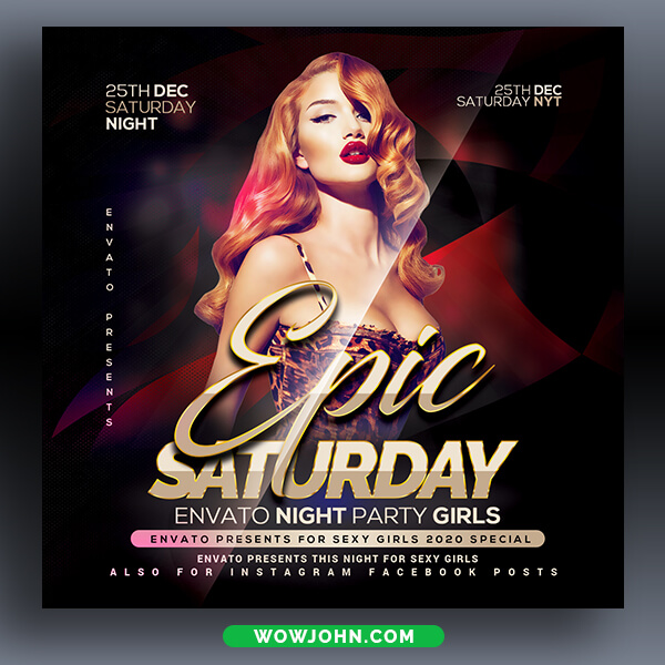 Epic Saturday Party Flyer Psd Template