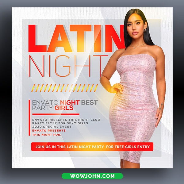 Latin Nightclub Party Psd Flyer Template
