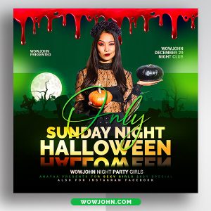 Halloween Party Flyer Template Psd Download