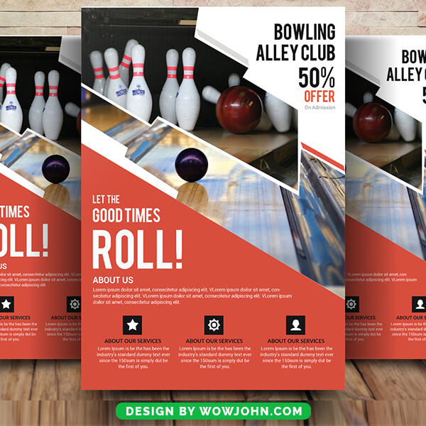 Bowling Club Psd Flyer Template Design