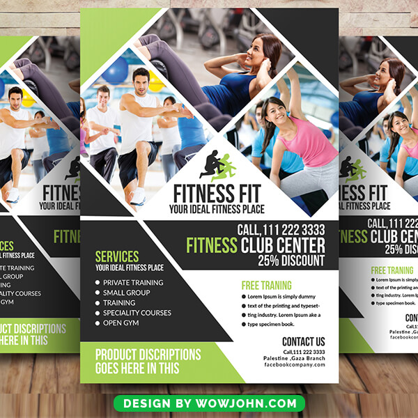 Fitness Health Club Psd Flyer Template Design