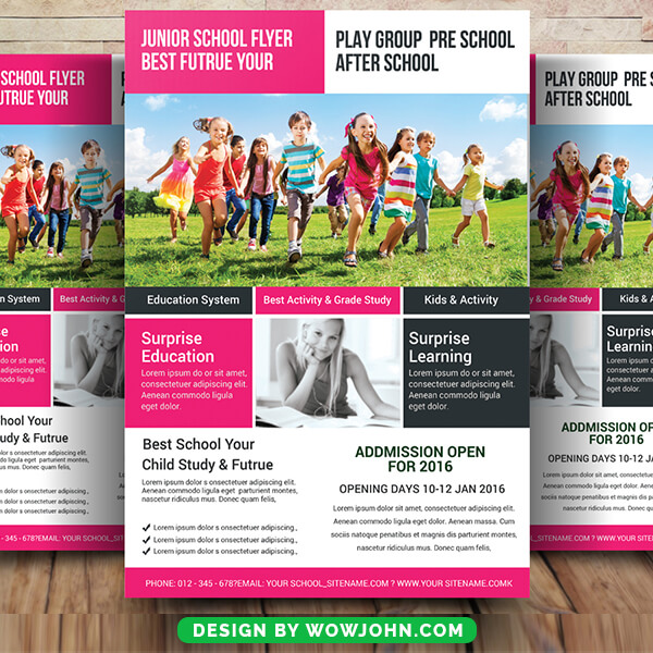 Kids Activities School Psd Flyer Template Design