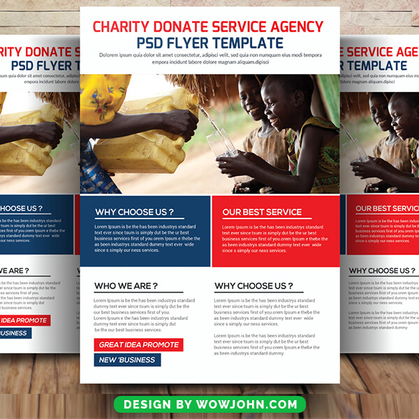 Charity Funding Flyer Psd Template Design