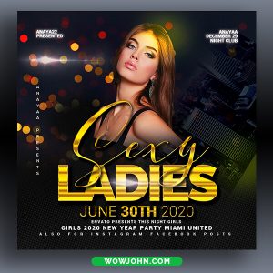 Sexy Ladies Night Party Flyer Template PSD
