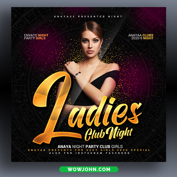 Ladies Night Party Flyer Template Psd Design