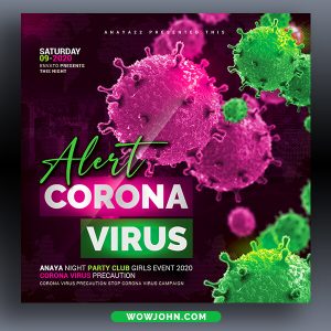 Corona Virus Psd Flyer Template Design