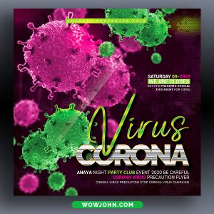 Corona Virus Psd Flyer Template Download