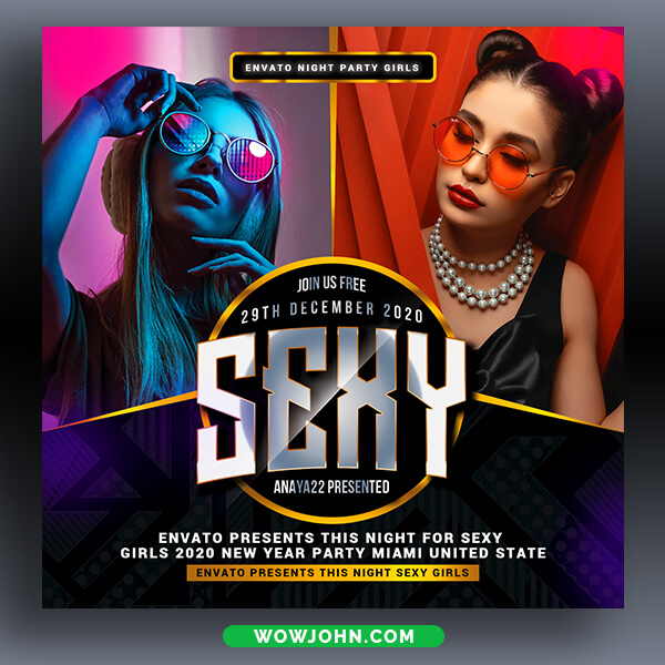 Sexy Nightclub Party Psd Flyer Template Design
