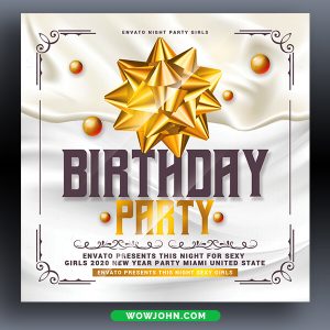 Birthday Party Psd Flyer Template Design