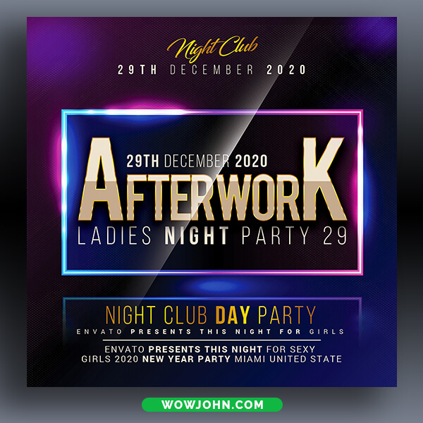 After Work Party Flyer Template Psd