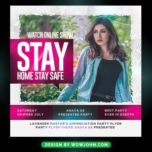 Stay Home Flyer Psd Template Design