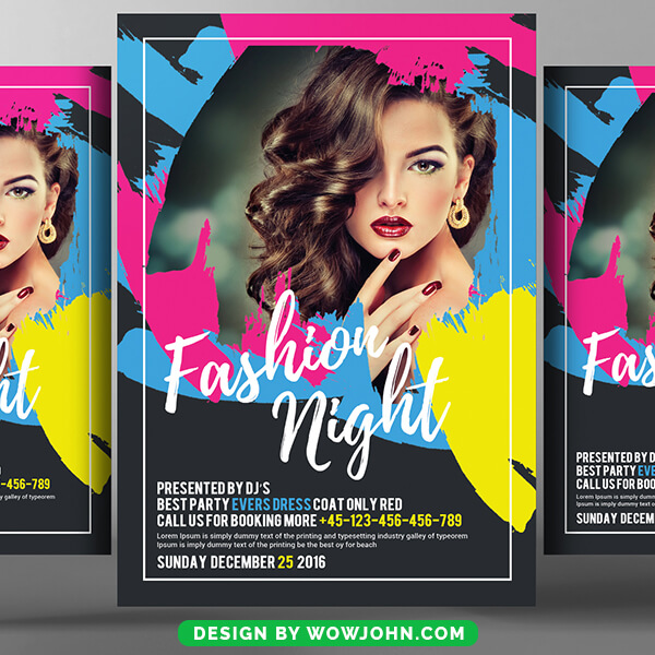Fashion Night Psd Flyer Template