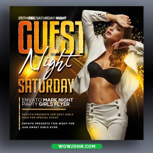 Guest Night Nitexpress Party Flyer Psd Template