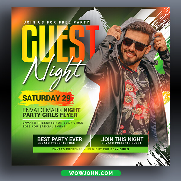 Ultimate Dj Guest Party Flyer Psd Template