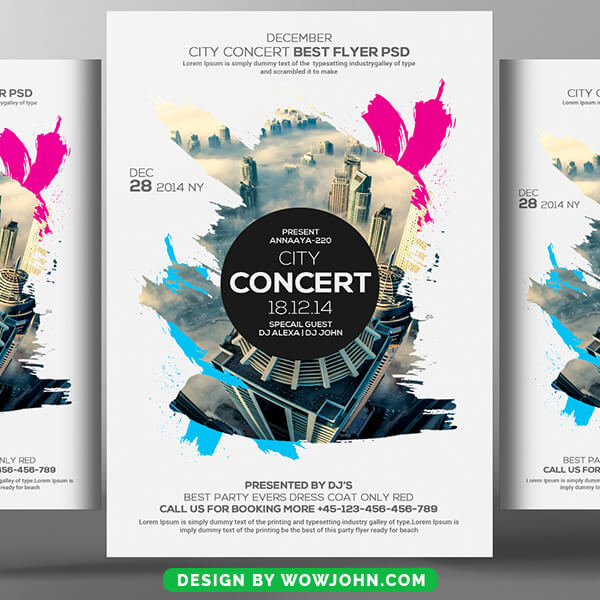 City Concert Psd Flyer Template Free Download