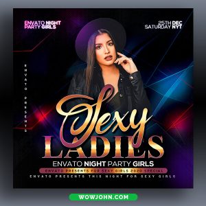 Sexy Ladies Party Flyer Design Psd Template