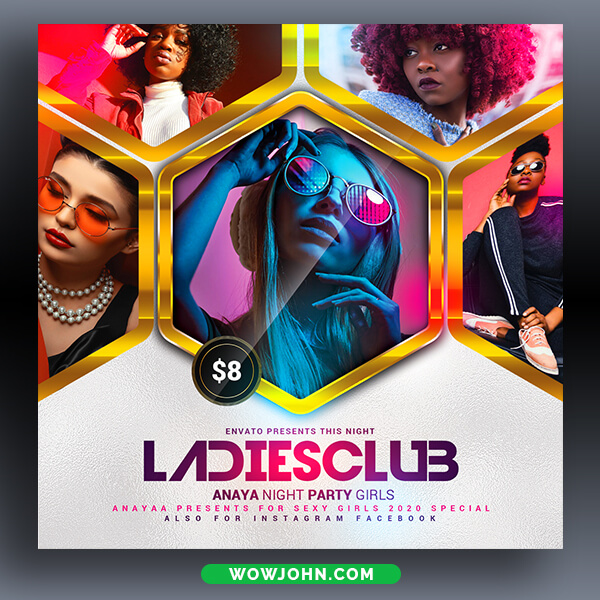 Ladies Nightclub Flyer Psd Template Design