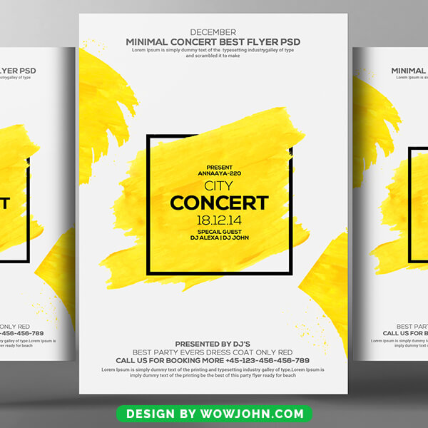 Simple Colors Party Flyer Psd Template