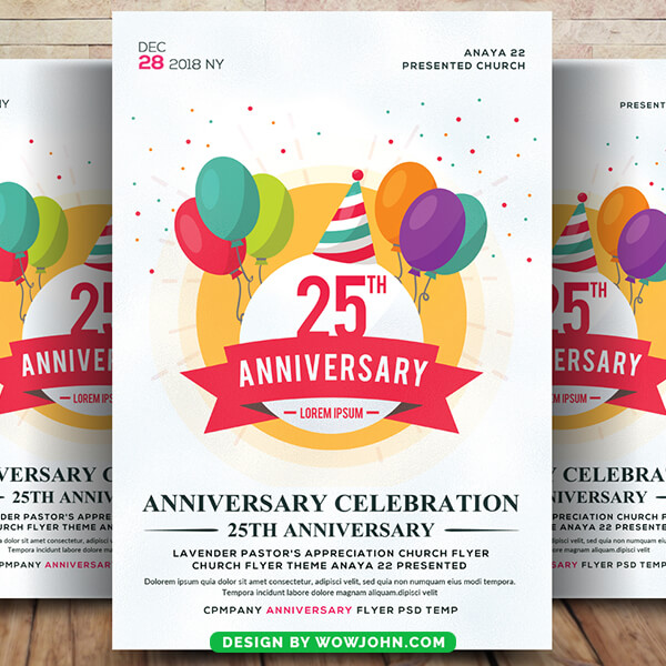 25th Anniversary Psd Flyer Poster Template Design