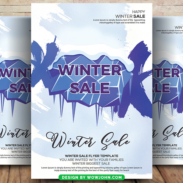 Winter Sale Flyer Poster Template Psd Design File