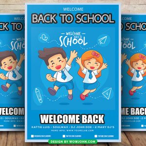 Back To School Flyer Design Template Psd File