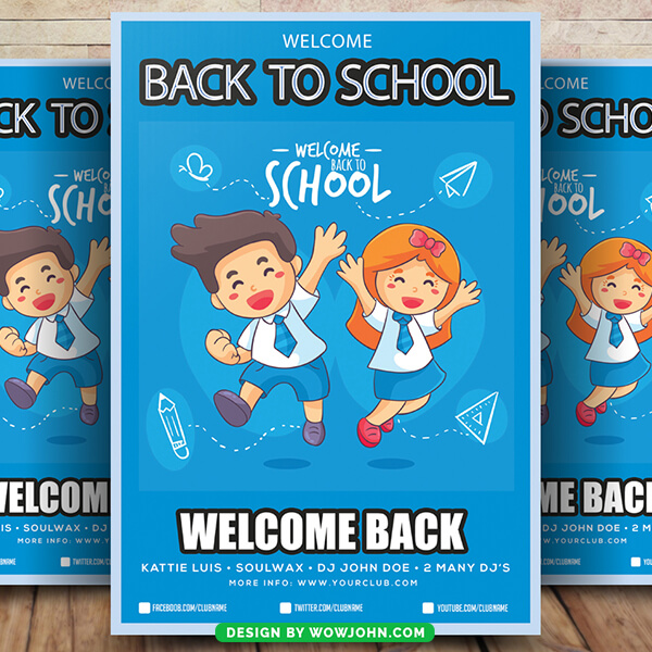Back To School Flyer Design Template Psd File