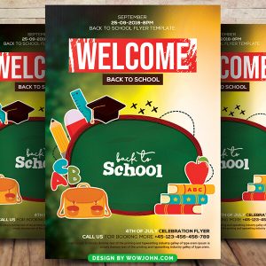 Welcome Back To School Psd Flyer Template