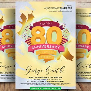 Anniversary Celebration Flyer Template Psd
