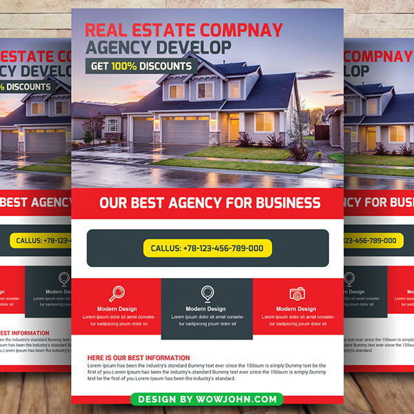 Real Estate Business Flyer Poster Template Psd