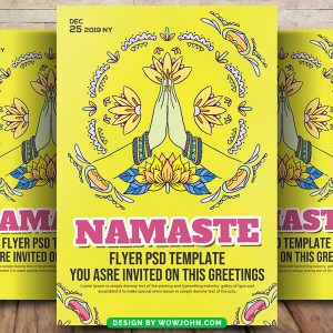 Namaste Greetings Flyer Template Psd Design File