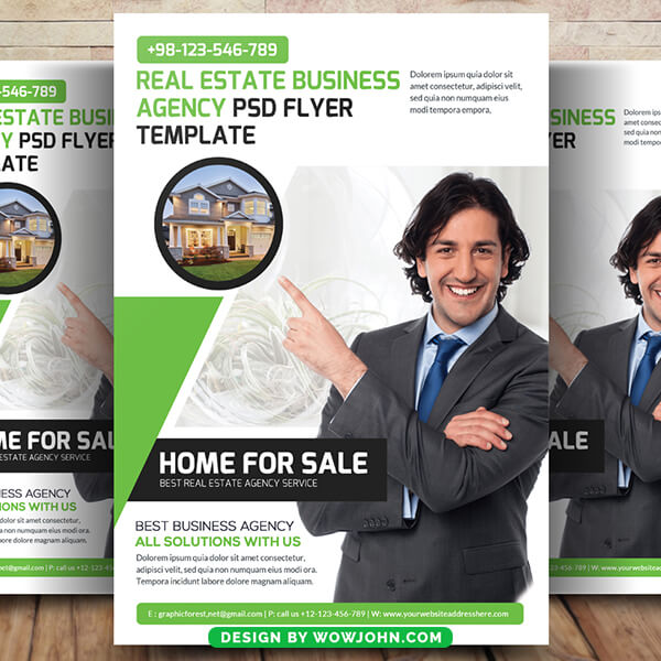 Real Estate Agent Flyer Poster Template Psd