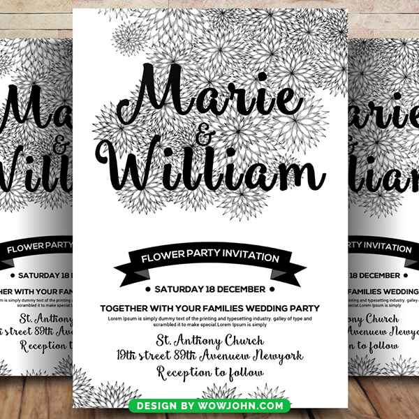 Engagement Flyer Card Invitation Psd Template