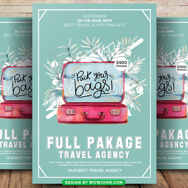 Tour Travel Agency Flyer Template Psd Design