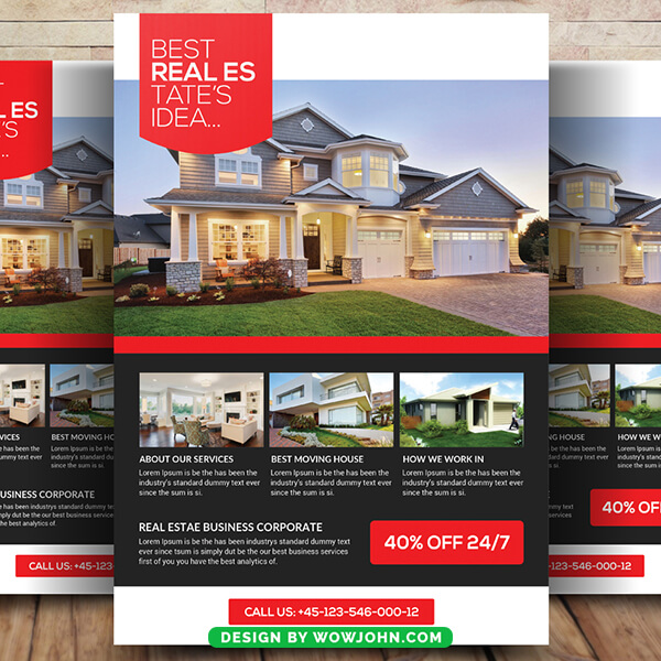 Real Estate Agency Flyer Poster Template Psd