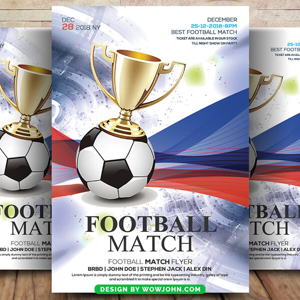 Football Match Flyer Poster Template Psd Design