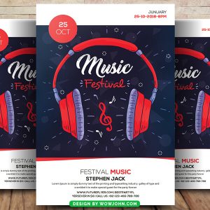 Live Music Festival Flyer Template Psd Design