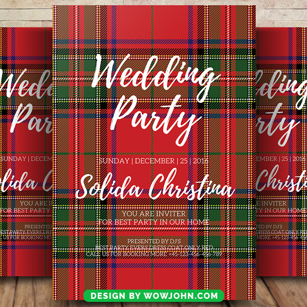 Wedding Party Flyer Template Psd Design Poster