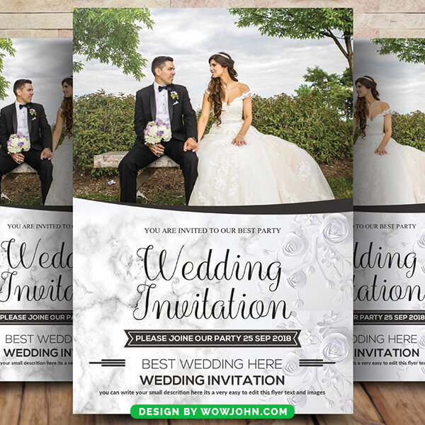 Wedding Party Psd Flyer Template Design