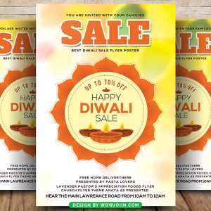 Diwali Poster Flyer PSD Template Design File