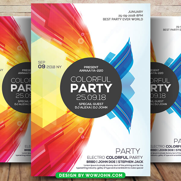 Colorful Party Flyer Template Psd Design Download